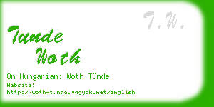 tunde woth business card